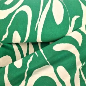 abstracte tricot print groen wit