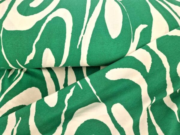abstracte tricot print groen wit