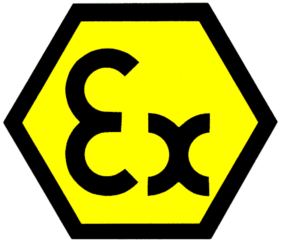 A visual representation of how the ATEX logo is placed on our products.