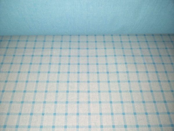 Ruitjes blok aqua wit