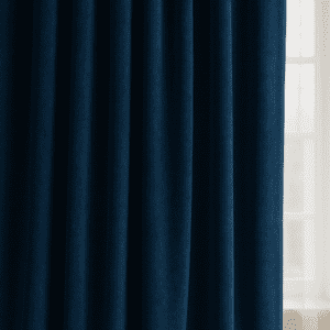 velours gordijnen donker blauw